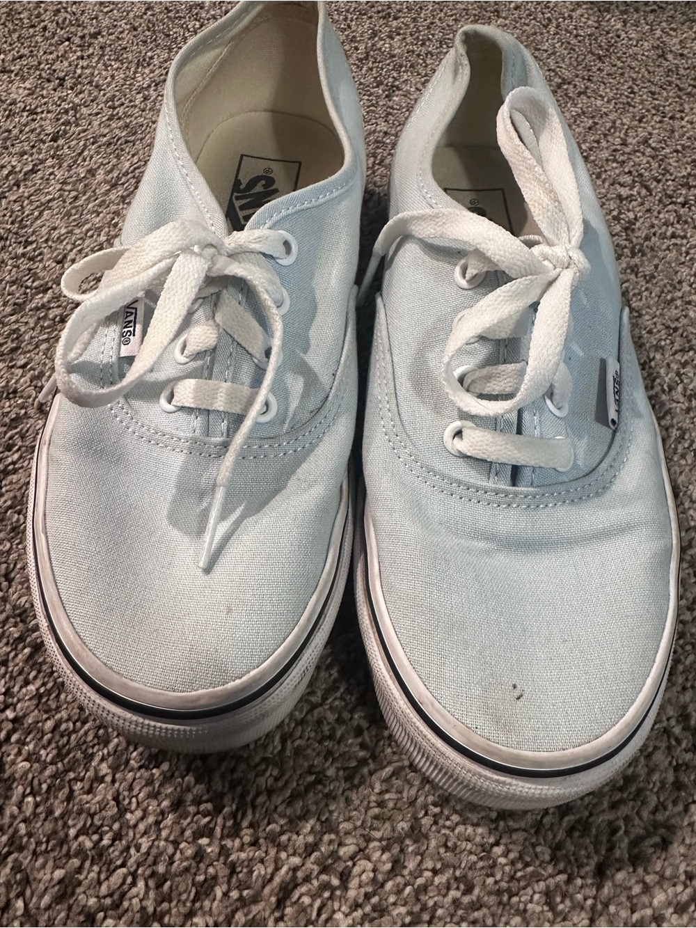 Vans Light Blue Canvas Low-Top Sneakers
